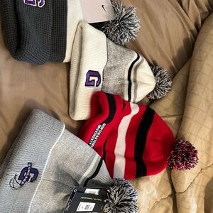 Nike Kids' Beanie Set - Gray, White, Red, Black